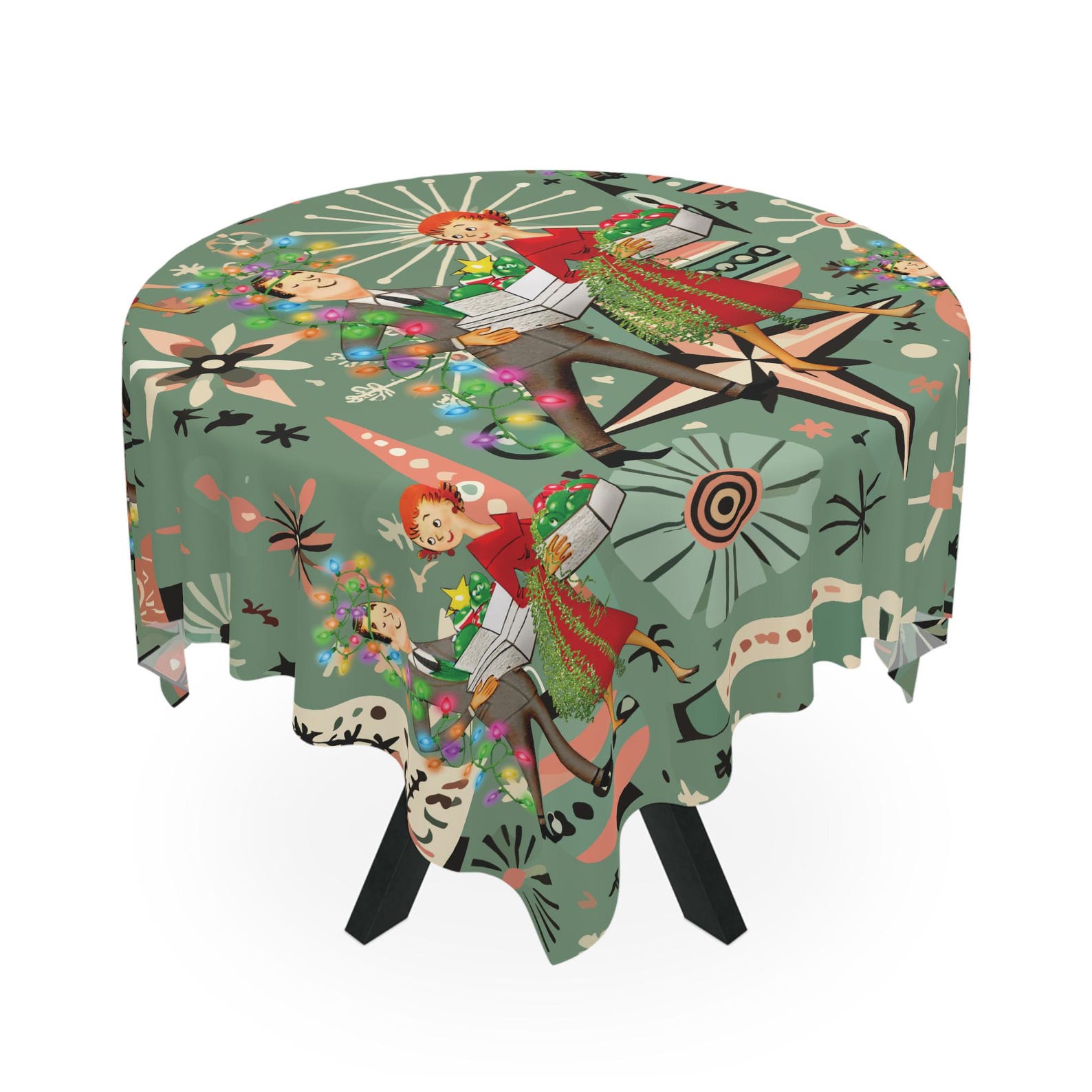 Century Textile & Sewing Supply Reviews - Ретро-скатерть в стиле китч 1950-х годов