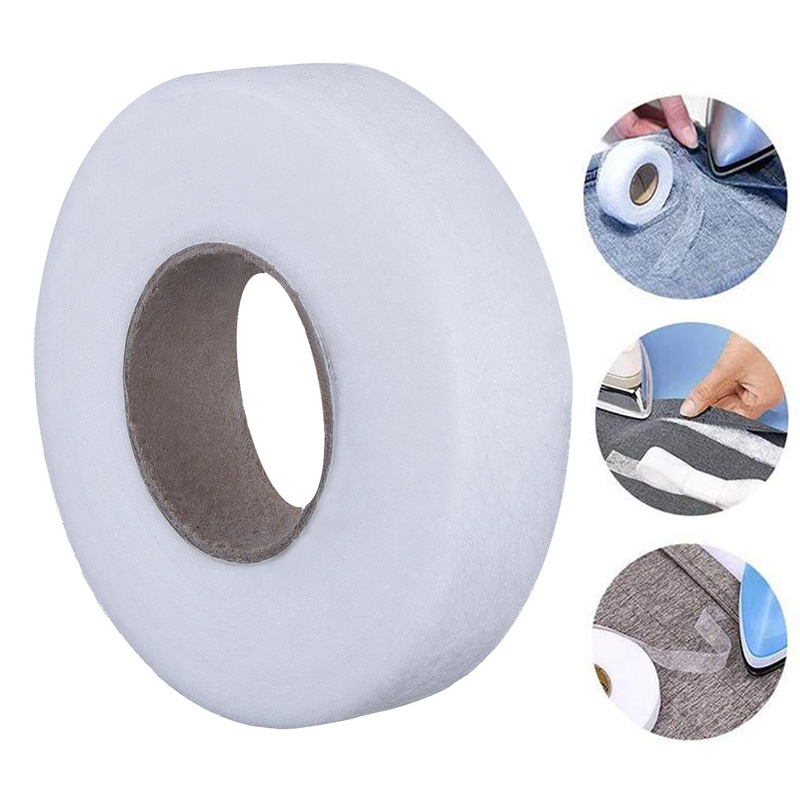 Hem Tape Fusible - 65-ярдовая клейкая лента для плавления ткани,