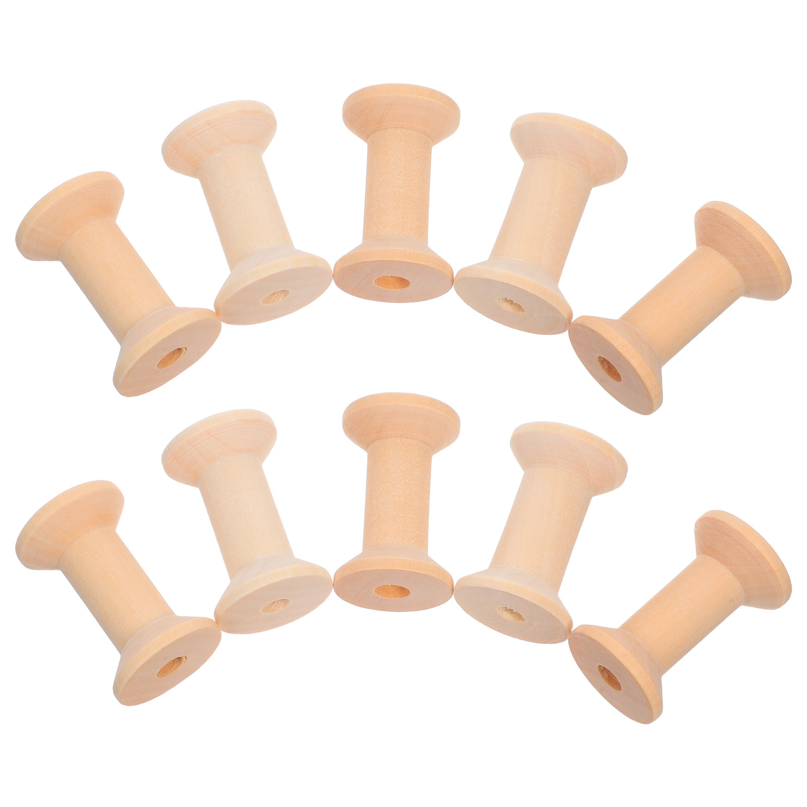 Thread Bobbins Empty - 50 шт. натуральных деревянных катушек в