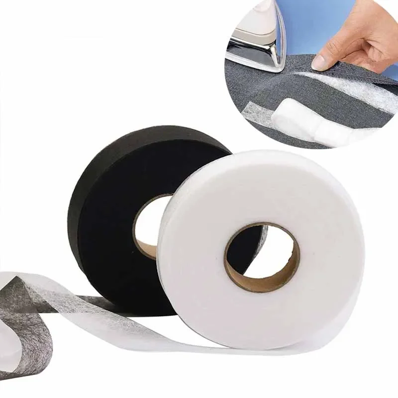 Hem Tape Fusible - 50 м/рулон, двусторонняя Нетканая прокладочная клейкая