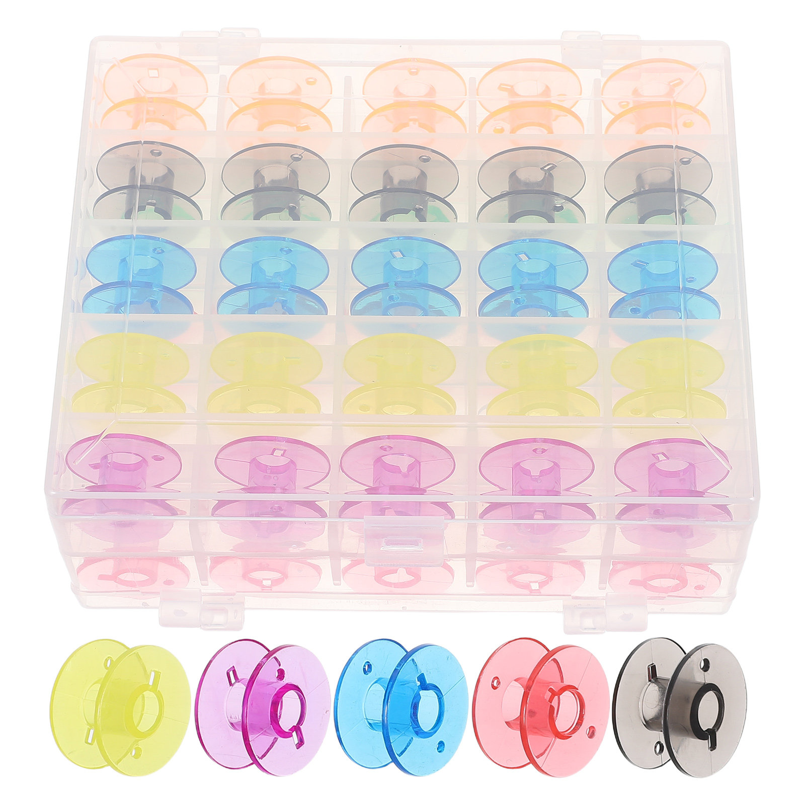50 шт. пластиковых шпульок для – обзор и цена Thread Bobbins Empty