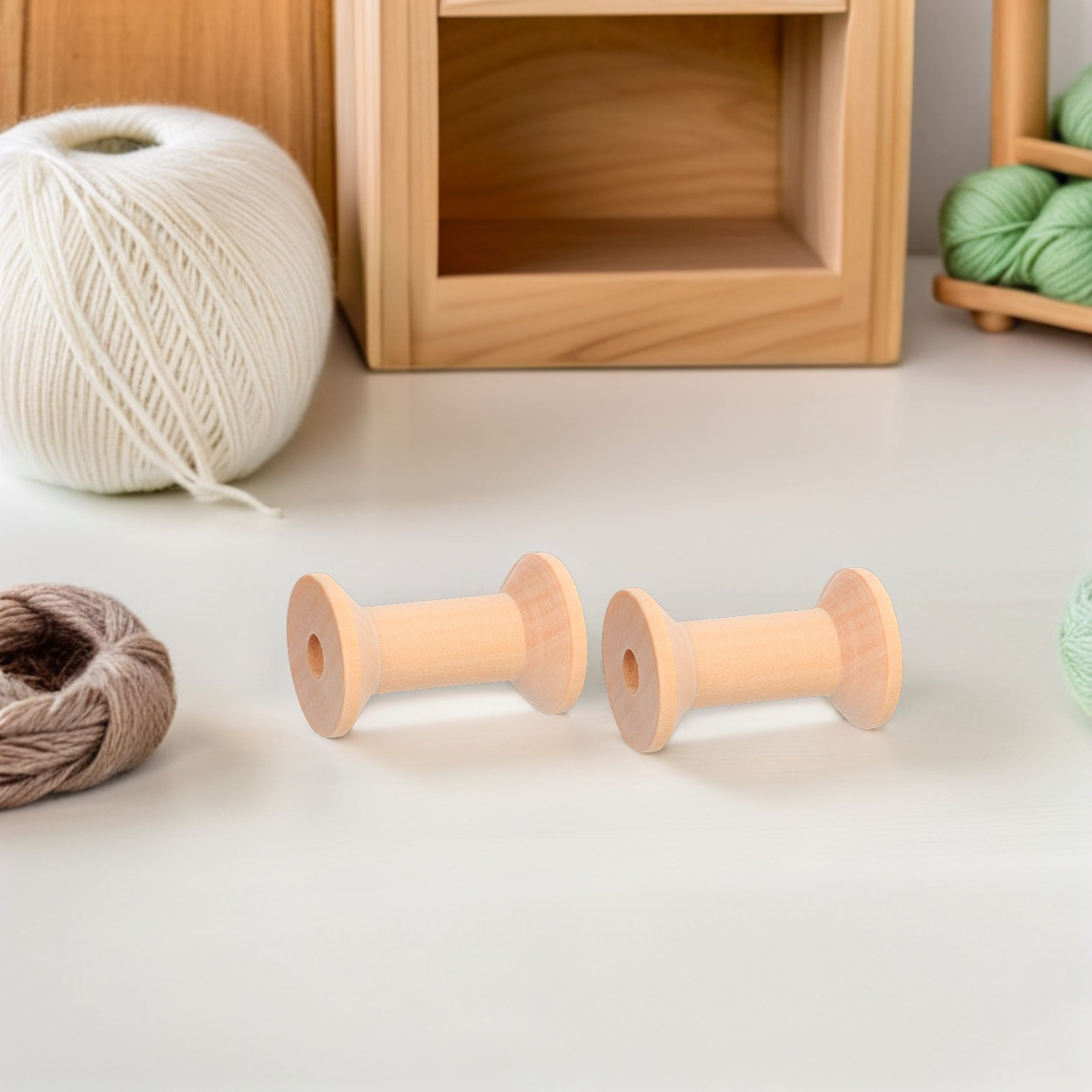 50 шт. натуральных деревянных  – обзор и цена Thread Bobbins Empty